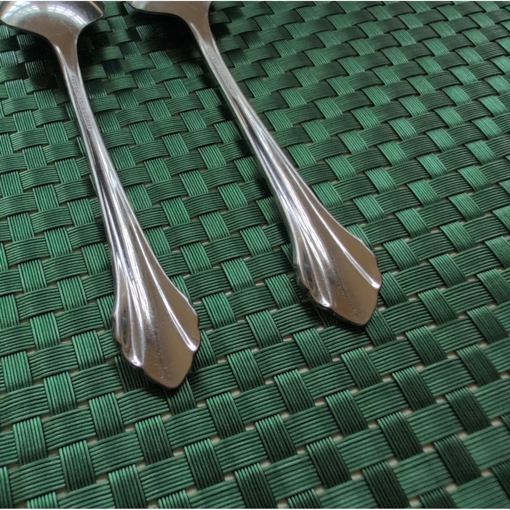 Oneida CLARETTE Teaspoons Set Lot of 2 Community Betty Crocker Stainless USA Vtg - Picture 7 of 10
